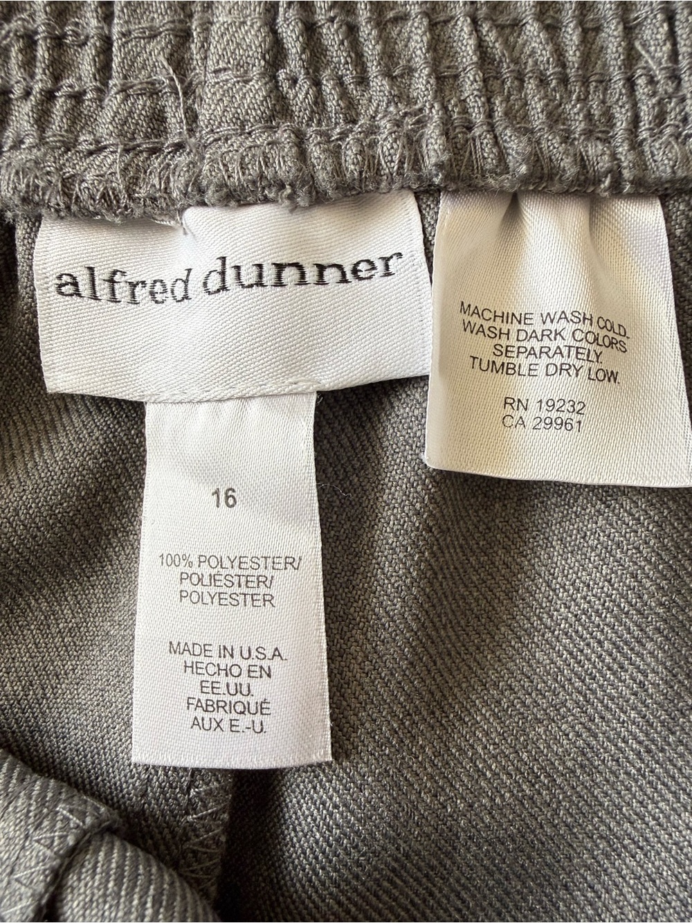 Alfred Dunner Charcoal Gray Elastic-Waist Dress Pants - Picture 8 of 8